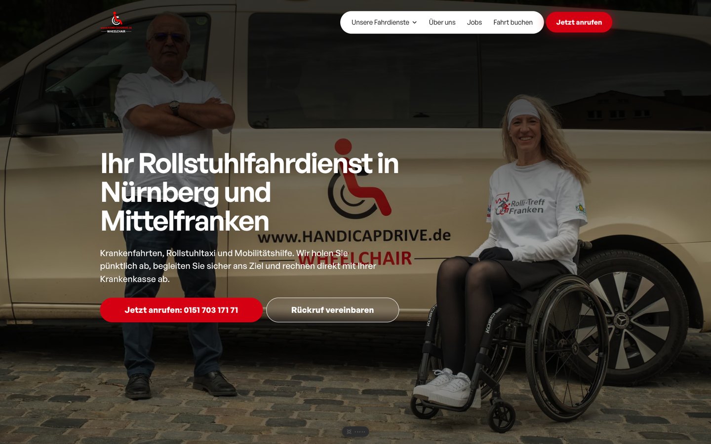 Screenshot der von Njanké gebauten Website handicapdrive.de